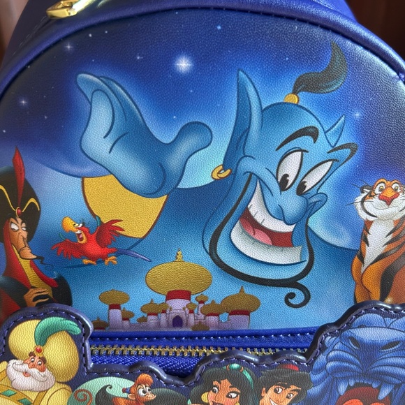 Loungefly Aladdin Anniversary Jasmine Genie Mini Backpack Disney